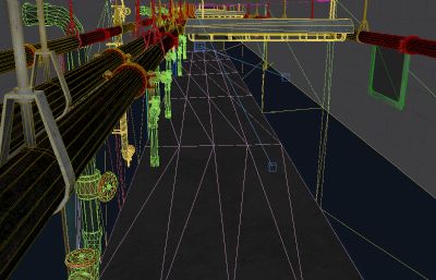 地下走廊过道通道场景3D模型