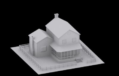 乡村小屋max模型