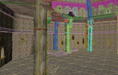 古代神圣遗迹古庙内部建筑3D模型