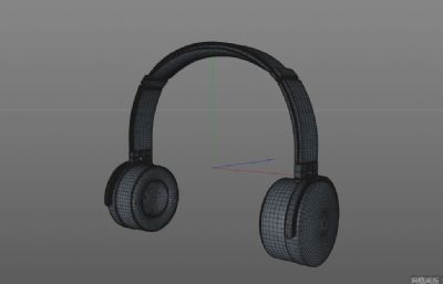 头戴式立体声耳机C4D模型