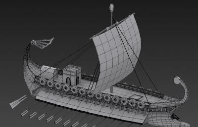 古埃及战船max2015模型