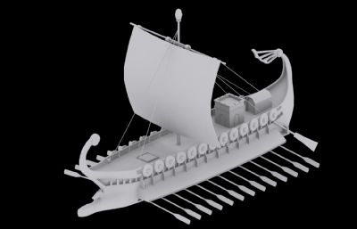 古埃及战船max2015模型