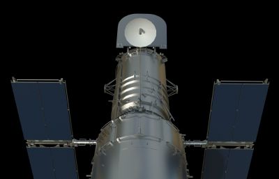 哈勃望远镜卫星maya模型,redshift渲染器渲染