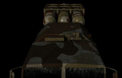 导弹车maya模型,redshift渲染