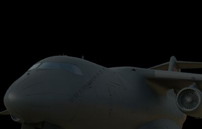 运输机20,运20飞机Maya模型,redshift渲染