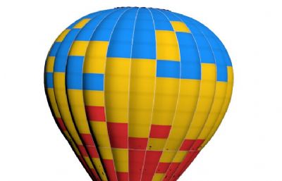 浮空气球,热气球OBJ模型,带贴图