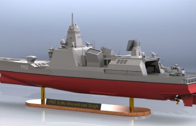 Vincent号F907战舰模型3D图纸 Solidworks设计