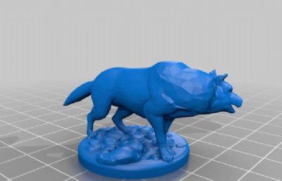 三只狼,可3D打印