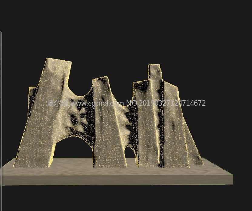 抽象石头山体雕塑设计