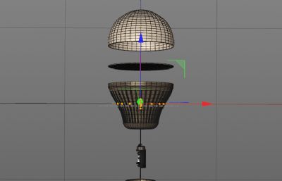 LED灯泡分解结构C4D模型