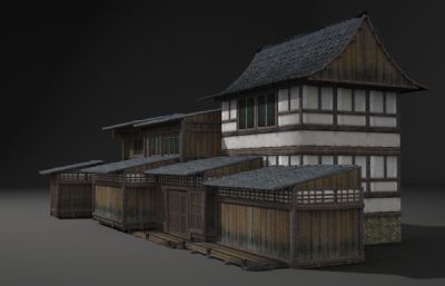 古代房子,民宅3D模型(网盘下载)