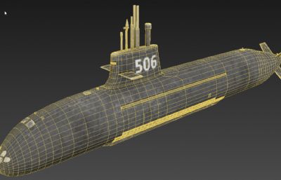 日本苍龙潜艇max模型