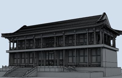 中式大殿,宫殿max模型