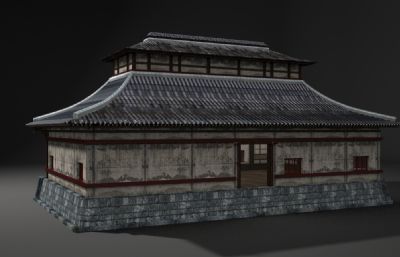 日式风格的古建筑房子3D模型
