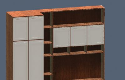 书柜酒柜橱柜max简易模型