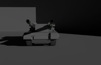 红色警戒天启坦克maya2018模型