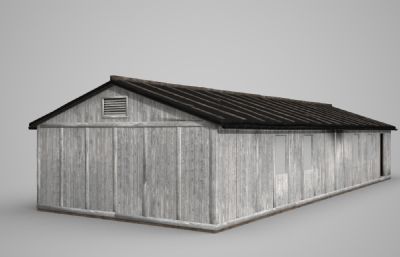 泥土房子,木房子3D模型
