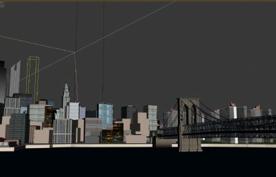 纽约布鲁克林大桥max模型,全网唯一