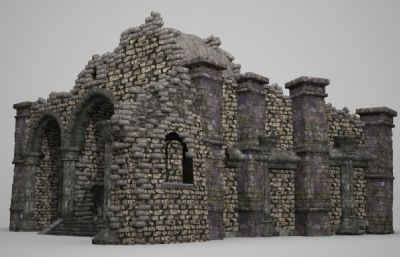 石头房子古遗迹3D模型