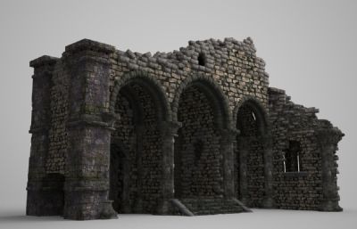 石头房子古遗迹3D模型
