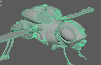仿生飞蚁侦察兵,机械昆虫OBJ模型