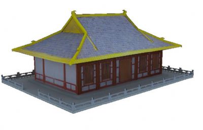 古建筑歇顶寺庙max虚拟现实模型