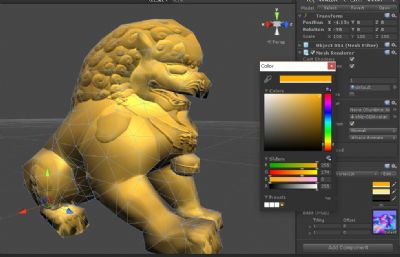 狮子石狮雕塑max简模