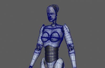 女机器人Maya模型