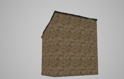 古代石头砖房子3D模型