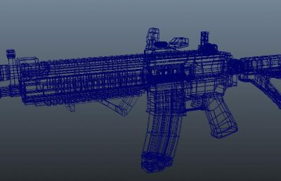 m4a4步枪maya模型