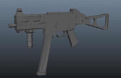 ump45冲锋枪maya模型