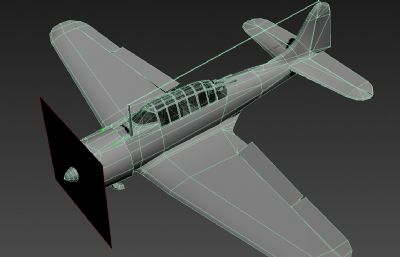 美军二战飞机SBD 3D模型