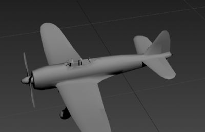 二战日本战斗机A7M2模型,无贴图,UV已分好