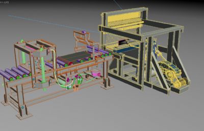 制砖机设备MAX模型,有260帧简单的工作原理动画