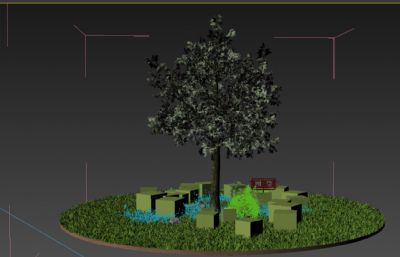 栾树灌木场景MAX模型(网盘下载)
