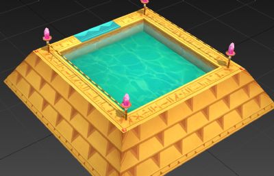 埃及黄金宝石水池3D模型
