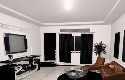 简单的室内客厅maya模型