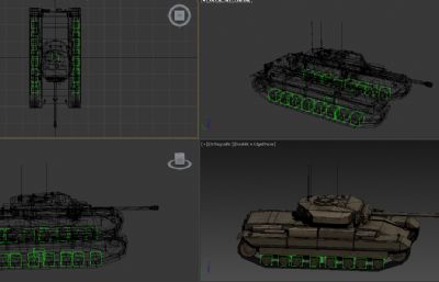 英国二战坦克Caernavon卡那封3D模型