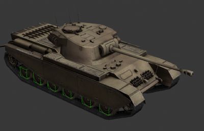 英国维克斯主战坦克Mk1 3D模型