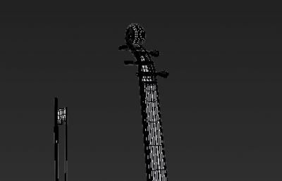小提琴3D模型（白模）
