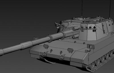 帕尔玛莉亚（Palmaria）坦克3D模型,次世代贴图
