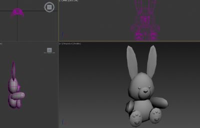 小兔子女孩玩偶3D模型