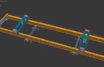 架桥机,架桥设备3D模型