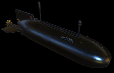 HSU001深潜探测器,国庆阅兵装备3d模型