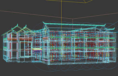 白族民居建筑,商业街建筑3D模型