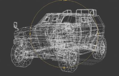 Low Poly越野车3D模型游戏低模