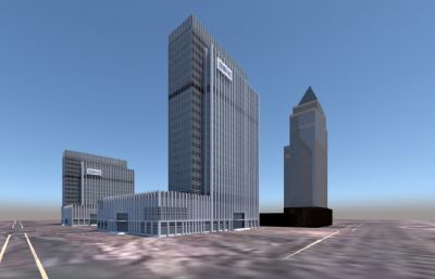 蓝海科技公司办公大楼su模型