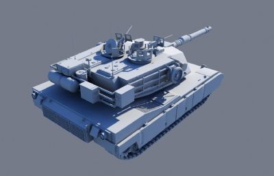 双位步战车,坦克maya模型
