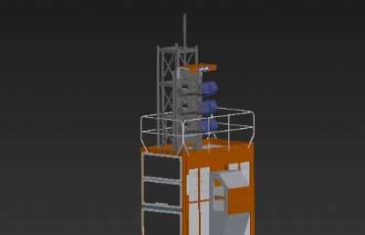 工地施工升降机3D模型