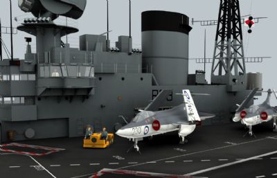 英国皇家海军胜利号航空母舰3D模型,MAX,FBX格式